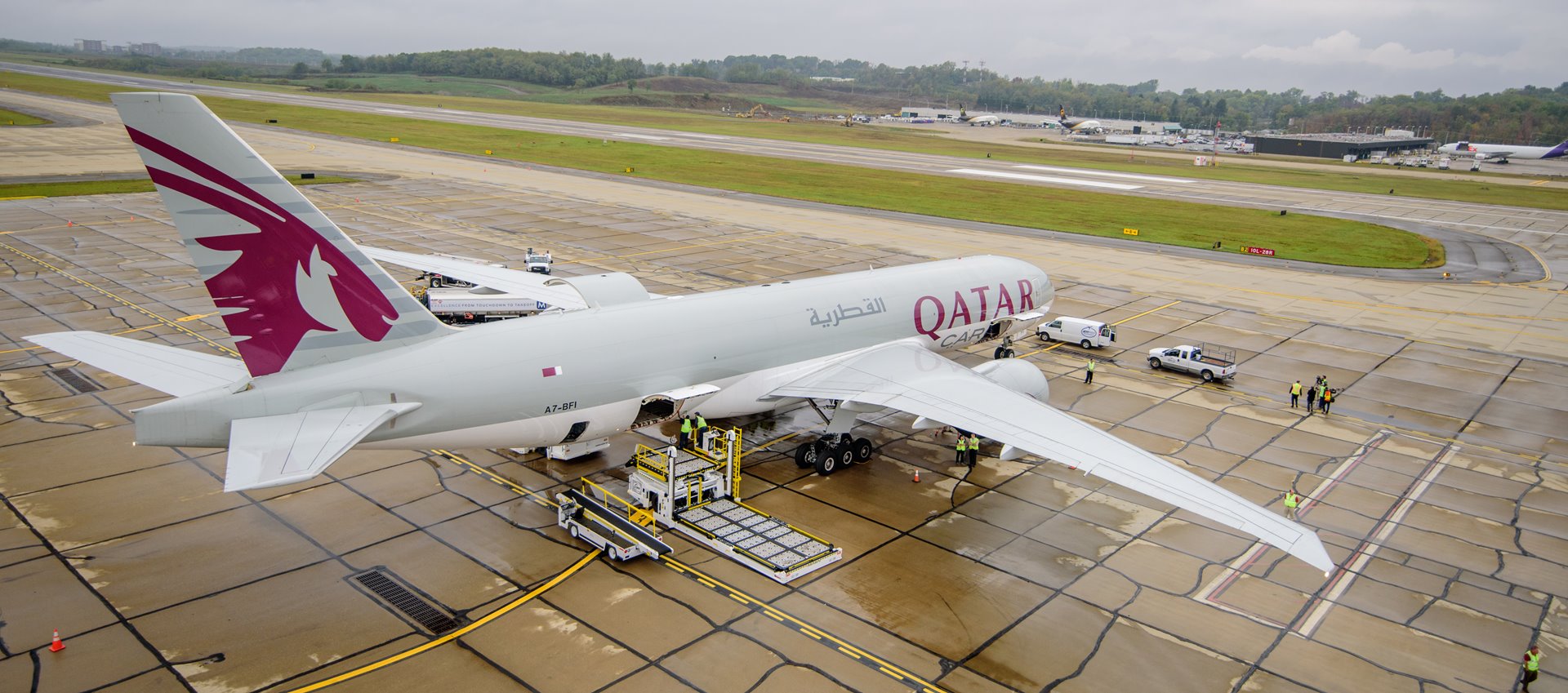 QATAR AIRWAYS CARGO’S INAUGURAL FREIGHTER TOUCHES DOWN IN PITTSBURGH