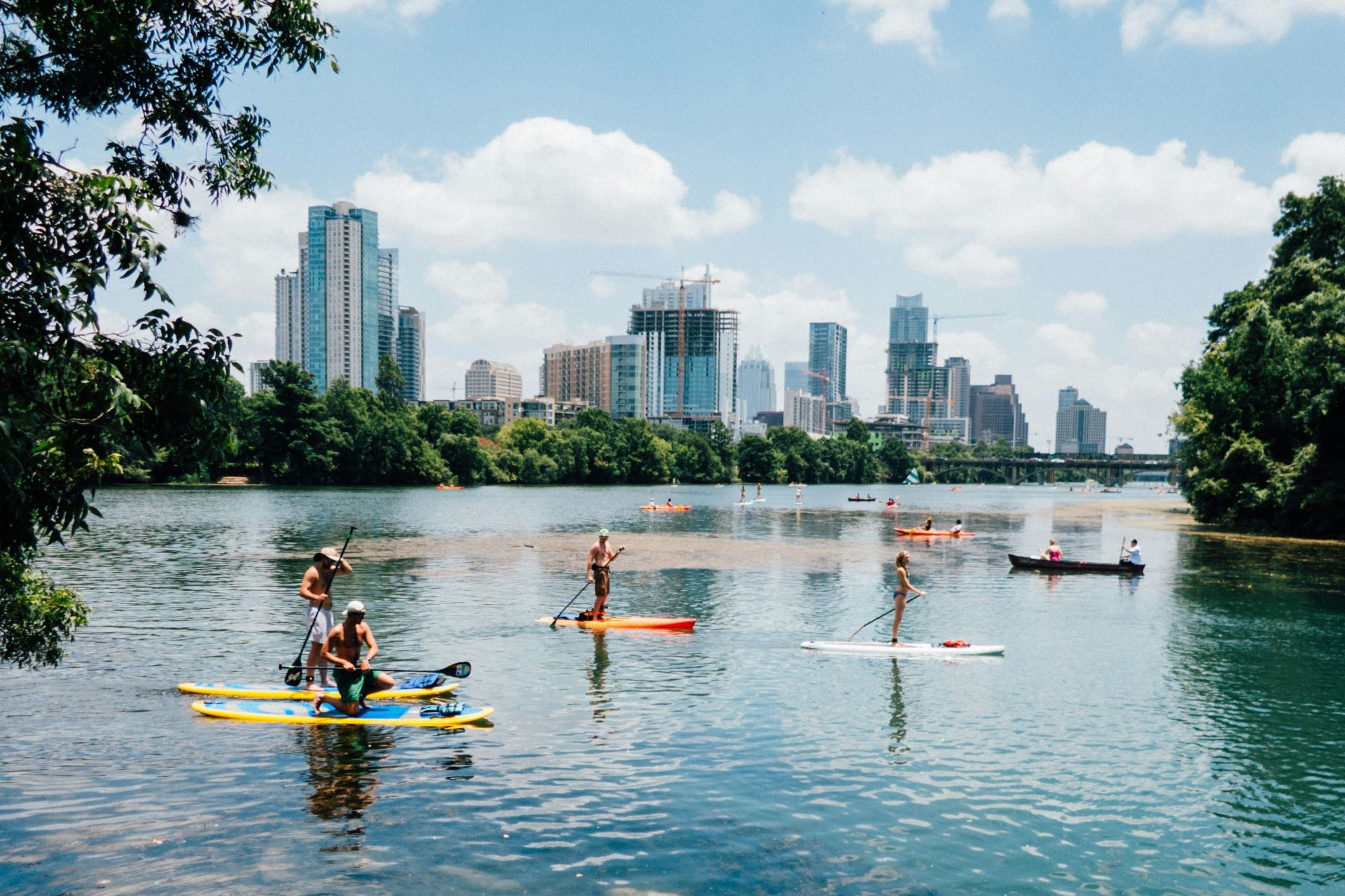 paddle boarding in Austin, Texas