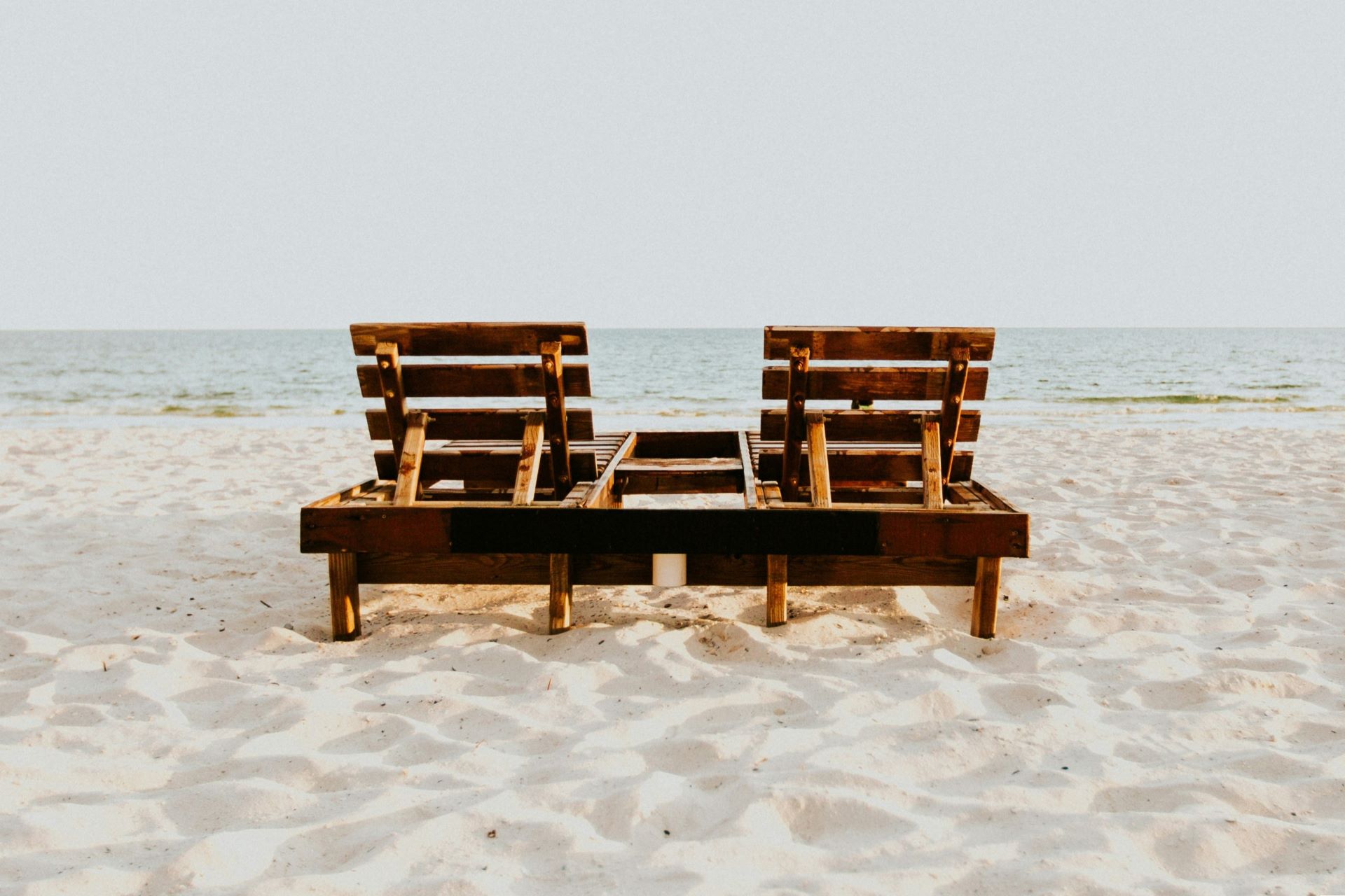 Wooden Loungers on Myrtle Beach