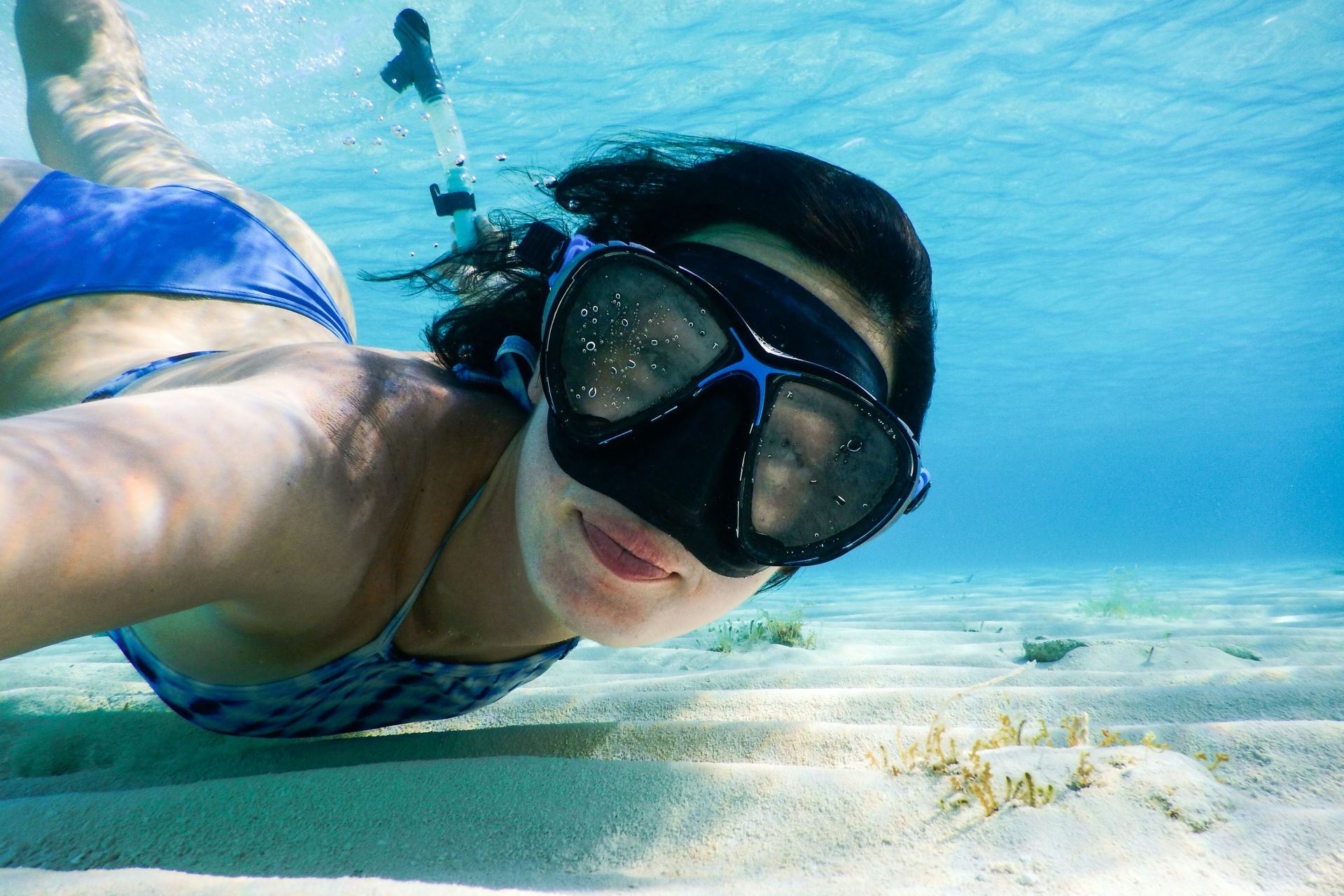 woman snorkeling