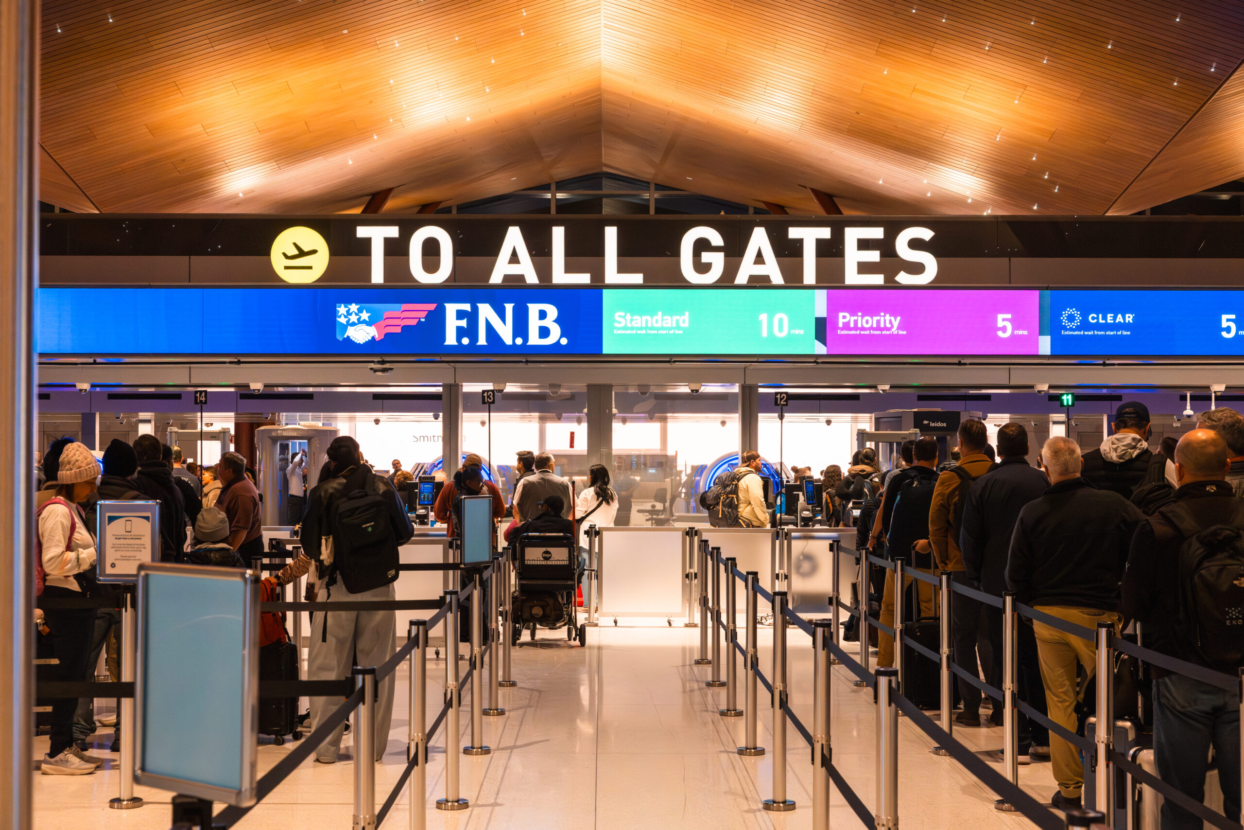 Security lines at the airport