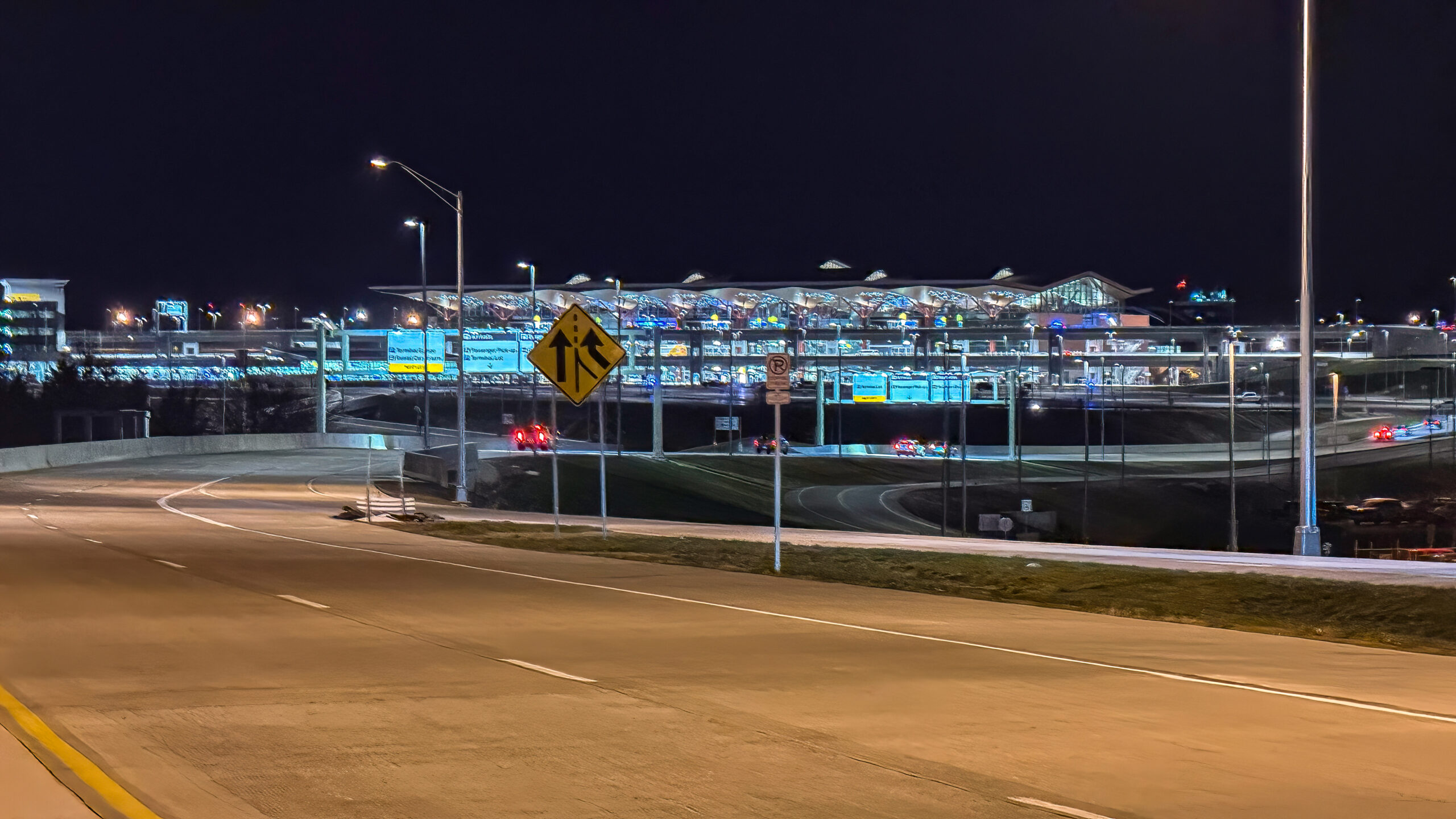 New roadways at the airport