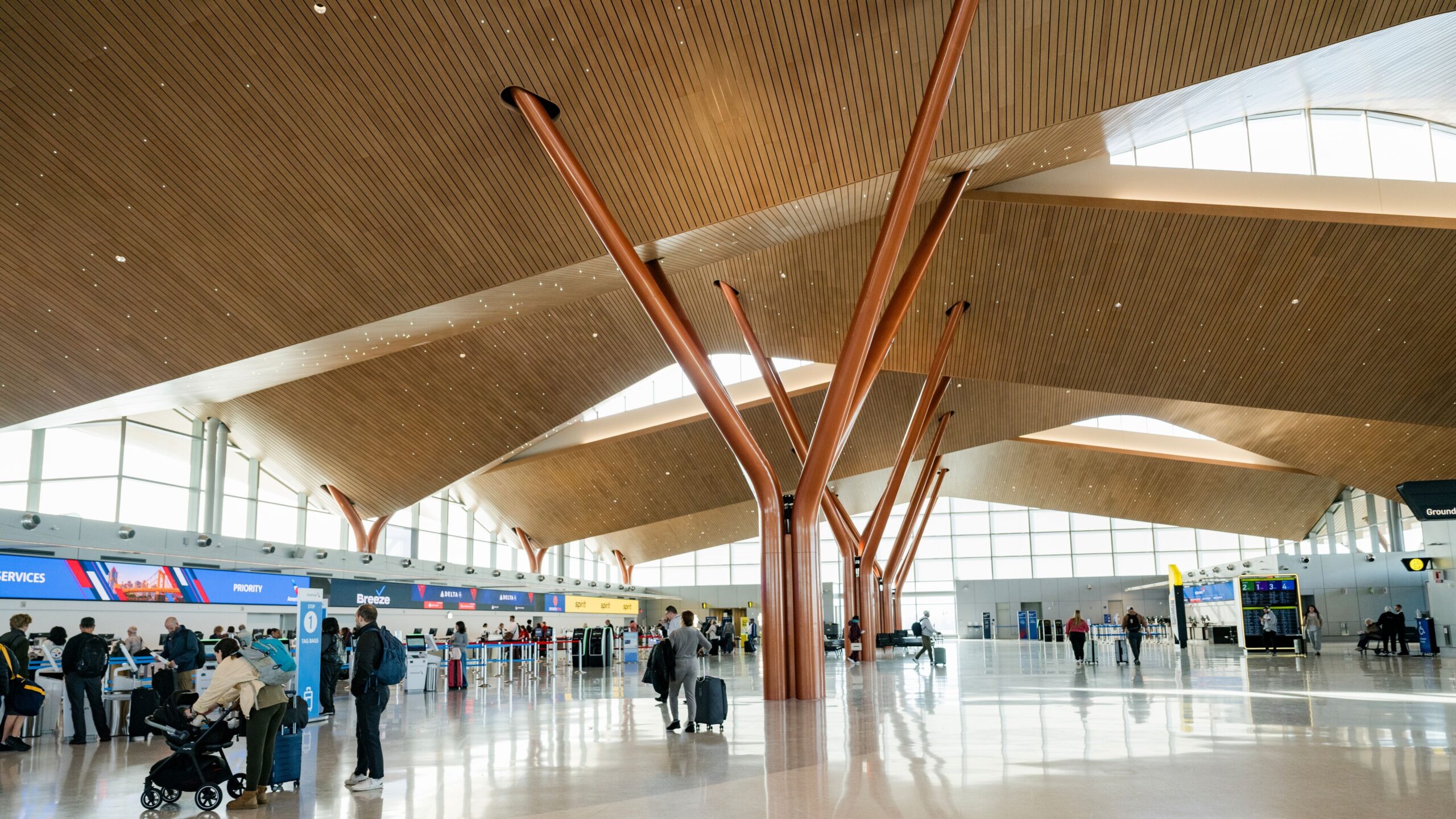 New roadways at the airport